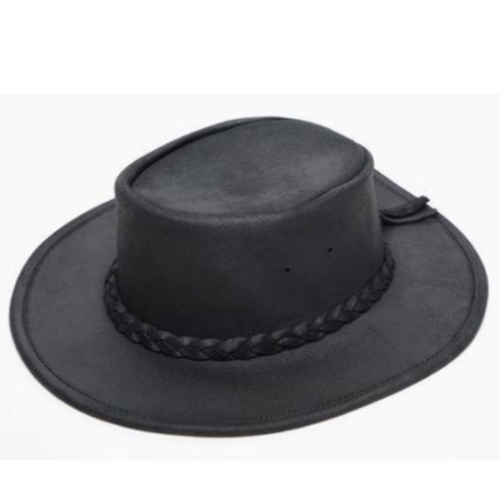 Minnetonka Women's Fold Up Leather Cowboy Hat- NWOT!